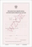 MEiN-I/16/2 Świadectwo ukończenia liceum ogólnokształcącego z zabezpieczeniami (papier specjalny, UV, numeracja)