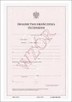 MEiN-I/21/2 Świadectwo ukończenia technikum z zabezpieczeniami (papier specjalny, UV, numeracja)