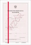 MEiN-I/22-w/2 Świadectwo ukończenia z wyróżnieniem technikum z zabezpieczeniami (papier specjalny, UV, numeracja)