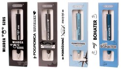 Długopis olejowy z nadrukiem Cresco Motto On - różne wzory