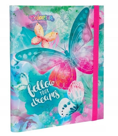 teczka skrzydłowa szeroka colorino motyl color your dreams.JPG