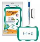 Tablica suchościeralna BIC Velleda dwustronna z markerem i wymazywaczem 21 x 31 cm - różne kolory ramy