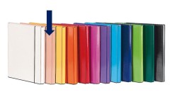 Teczka skrzydłowa Pastello z gumką 2cm - łososiowa