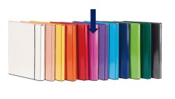 Teczka skrzydłowa Pastello z gumką 2cm - różowa (amarantowa)