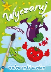 Malowanka wodna dla dzieci "Wyczaruj" A4  - Warzywa