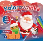 Kolorowanka bożonarodzeniowa z tatuażami fluo - Mikołaj