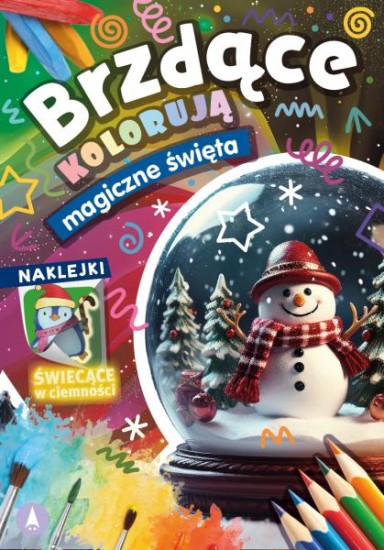 kolorowanka z naklejkami fluo brzdące kolorują magiczne święta.jpg