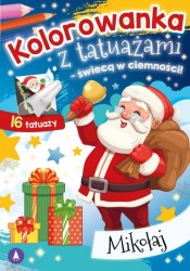 Kolorowanka bożonarodzeniowa z tatuażami - Mikołaj