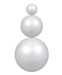 Kula (bombka) styropianowa Ø 60, 80 i 100 mm - zestaw 3 sztuk