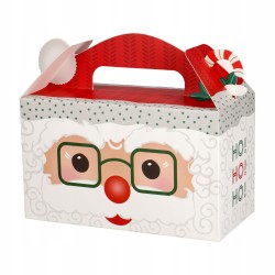 Świąteczne pudełko na prezent Incood składane - 15 x 7 x 14 cm - Mikołaj
