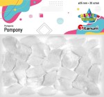Pompony akrylowe Craft-Fun Series ∅25mm 30 sztuk - białe