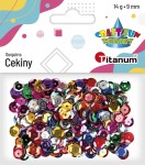Cekiny Titanum Craft-Fun Series 9 mm 14g - metaliczne kolory - mix