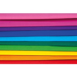 Bibuła marszczona 50x200cm - mix kolorów tęcza (zestaw 10 sztuk)