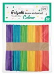 Drewniane patyczki / szpatułki kreatywne kolorowe 113 x 10mm - 50 sztuk
