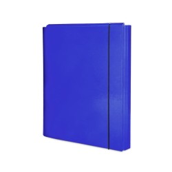 Teczka skrzydłowa Pastello z gumką 3,5cm - granatowa (ciemno niebieska)