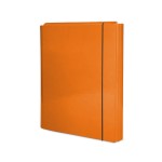 Teczka skrzydłowa Pastello z gumką 3,5cm - pomarańczowa