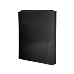 Teczka skrzydłowa Pastello z gumką 3,5cm - czarna