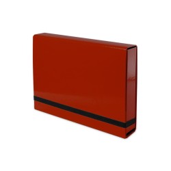 Teczka skrzydłowa Pastello z szeroką gumką box 5cm - brązowa