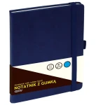 Notes / notatnik zamykany na gumkę A5 Grand 80 kartkowy w kratkę - GRANATOWY