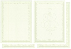 Gilosz zielony 2x A3 dwustronny - suplementy do dyplomów ukończenia - szkoła artystyczna