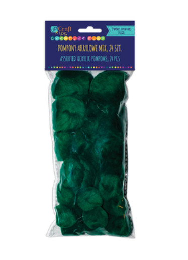 pompony akrylowe mix 2,5-4cm zielone.PNG