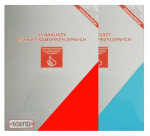 Etykieta samoprzylepna Korfed 288 x 210 mm - niebieska LUB czerwona / pomarańczowa ciemna fluo