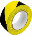 Taśma ostrzegawcza / odgrodzeniowa żółto-czarna jednostronna 48 mm x 50 mb - SAMOPRZYLEPNA