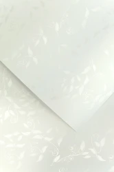 Karton ozdobny Galeria Papieru A4 230g - 20 arkuszy - liana biały