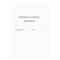 MEN-V/1 Dziennik żywieniowy przedszkola