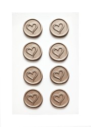 Naklejki dekoracyjne / odbicie lakowe Galeria papieru - różowe złoto - 8 sztuk