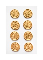 Naklejki dekoracyjne / odbicie lakowe Galeria papieru - złote listki - 8 sztuk