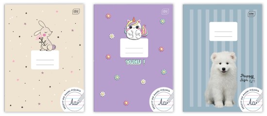 Zeszyt A4 32 kolorowa 3= do nauki pisania UV Girls 5902277314307.jpg