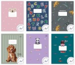 Zeszyt A4 Interdruk 32-kartkowy w wąskie kolorowe linie - różne wzory okładek