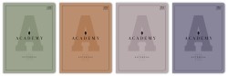 Zeszyt A5 Interdruk Academy 32 kartkowy w kratkę - różne kolory okładek