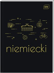 Brulion przedmiotowy w twardej oprawie A5 Interdruk 80 kartkowy w kratkę - język niemiecki