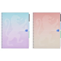 Kołozeszyt / Projectbook z przekładkami A4 Oxford Gradient 80-kartkowy w kratkę - różne kolory okładek
