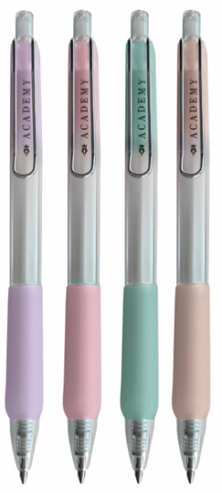 Długopis automatyczny zelowy z gripem SILKY Academy Pastel 5902277362438_.PNG