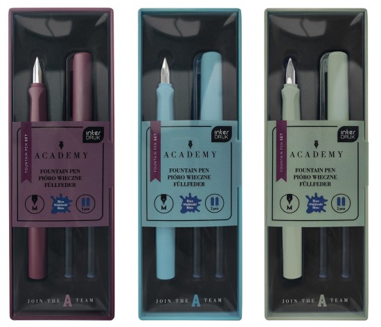 Zestaw pioro wieczne + 2 naboje w etui Academy 5902277365019.jpg