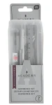 Zestaw geometryczny Interdruk Academy - kątomierz, 2 ekierki, linijka 15cm, cyrkiel, grafity do cyrkla, gumka do mazania