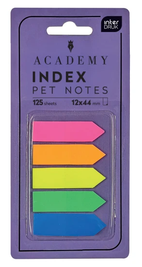 Zakładki indeksujace neonowe strzałki-kształty PET Academy 5902277295620.jpg