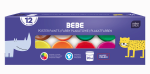 Farby plakatowe Interdruk BEBE Kids 12 kolorów - 20 ml
