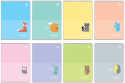 Zeszyt A5 Interdruk BEBE Kids Pastel 32-kartkowy w kratkę - różne wzory okładek