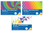 Blok techniczny A4 Interdruk 160g - kolorowy - 10 arkuszy