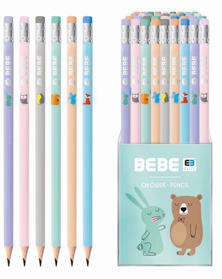 Ołowek z gumka BEBE Pastel 5902277295118.jpg