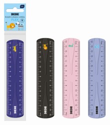 Linijka plastikowa flex kolorowa Interdruk BEBE Kids - 15 cm - różne wzory