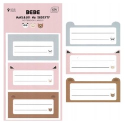 Naklejki na zeszyty / książki Interdruk BEBE Friends Girls 25 x 65 mm - 9 sztuk
