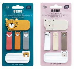 Karteczki samoprzylepne Interdruk BEBE Friends - 3 formaty - 125 sztuk