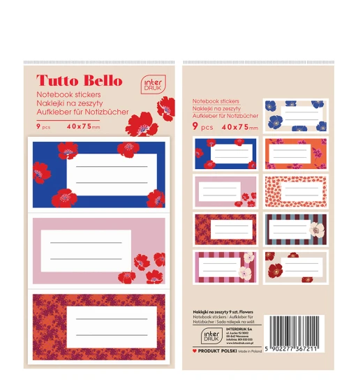 Naklejki na zeszyt Tutto Bello Flowers 5902277367211 FL.jpg