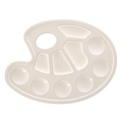 Paleta malarska plastikowa do mieszania farb Strigo 23 x 17cm - biała