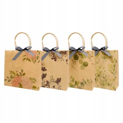 Torebka prezentowa z kokardą Incood Kraft 28 x 28 x 10 cm - różne wzory